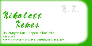 nikolett kepes business card